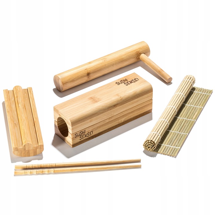 Set De Sushi, Gadget Master, Fabricat Din Bambus De Inalta Calitate, Pachet Cadou Elegant, Face Sushi Rapid Si Gustos, Idee Excelenta De Cadou, 26 cm x 14.5 cm x 6.5 cm, Multicolor