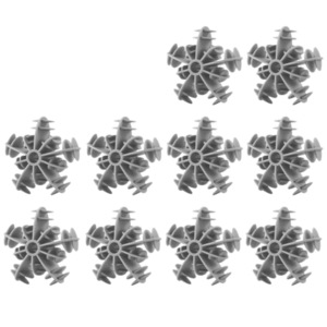 Set 10 bile masina de spalat, Edibazzar, silicon, gri, 5.5x5.5cm