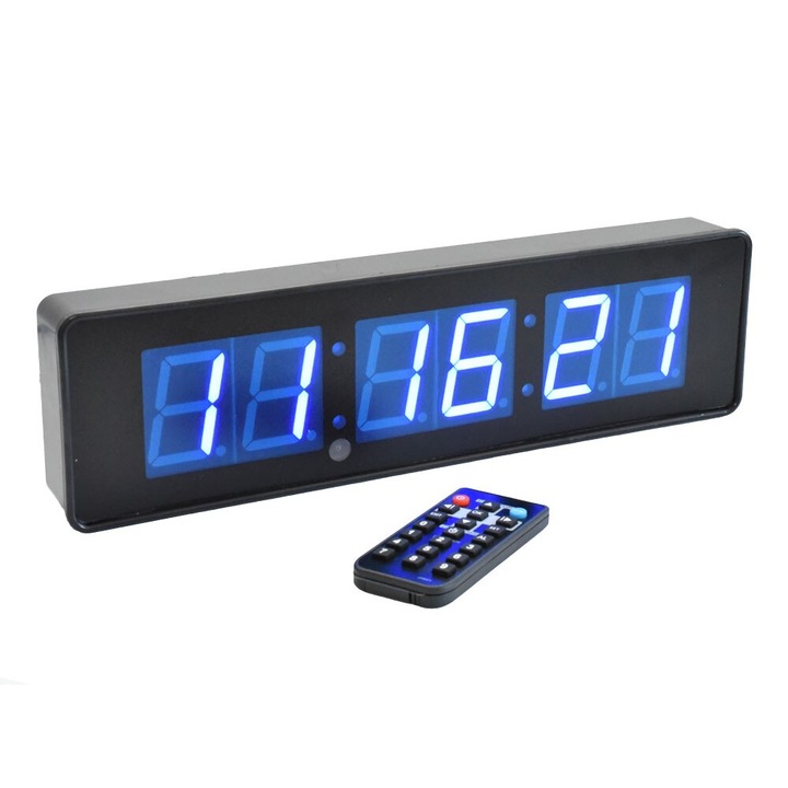 Óra stopperórával, kék LED JH120