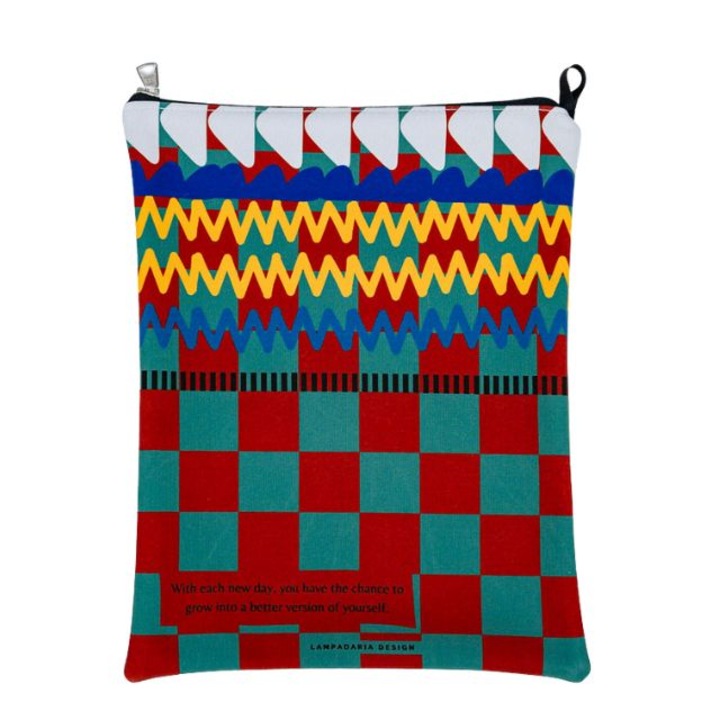 Husa pentru carte, cu 2 fete, impermeabila - “Geometric urban, 27x23 cm, XL INTL