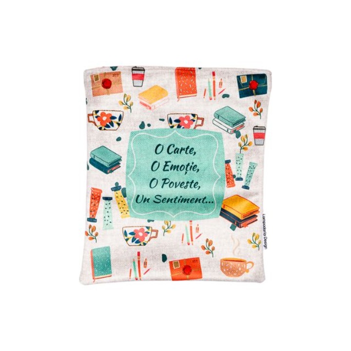 Husa Pentru Carte – “Booklovers Peach”, 25x19 cm, L INTL