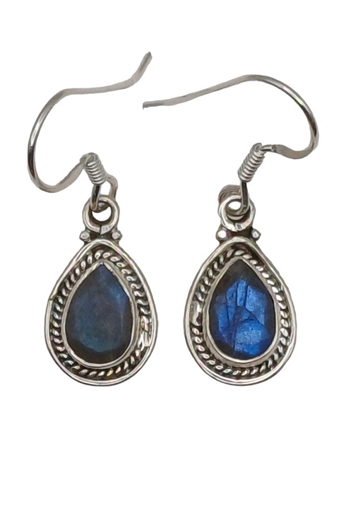 Cercei din argint 925 TSR cu pietre naturale labradorit model 4MSS1