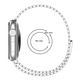 Curea metalica CLOOPER™, Milanese Loop, magnetica, compatibila cu Apple Watch Ultra/SE/9/8/7/6/5/4/3, Display 49/45/44/42 mm, Silver