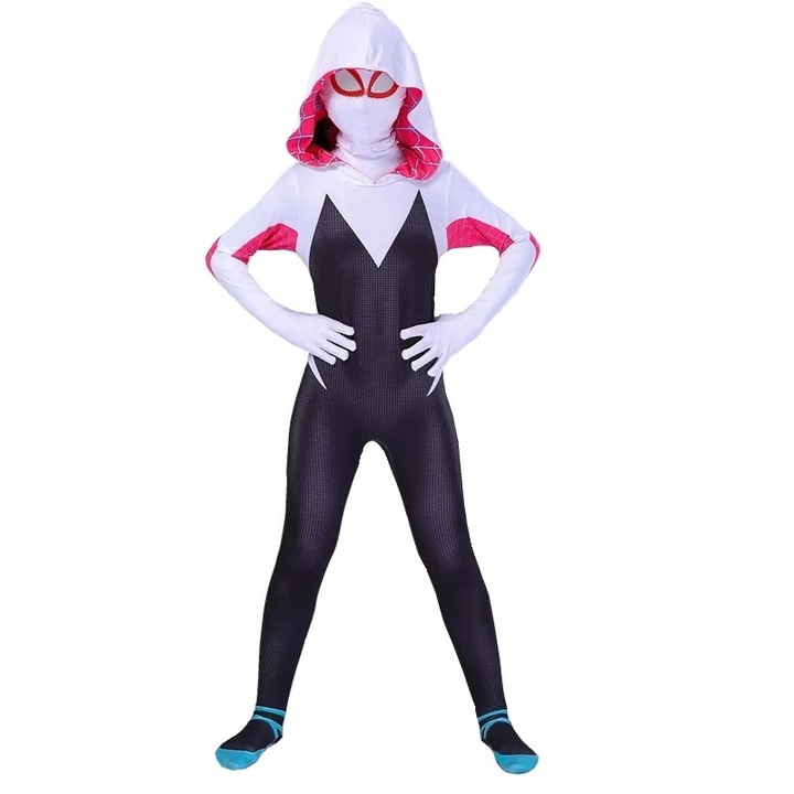 Карнавален костюм за момичета Spiderman Gwen Stacy, 11-12 години, 142-150 см, черен