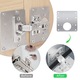 Set 10 elemente de reparare a balamalei, lasesasies®, inox, 90x90mm, argintiu, cu suruburi si surubelnita inclusa