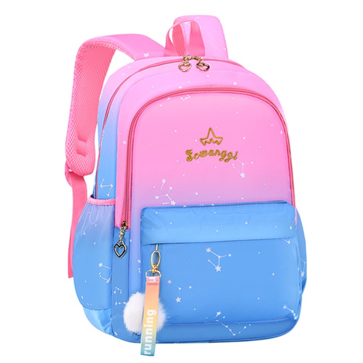 Ученическа раница, водоустойчива, 43x32x13 см, Blue Gradient, Bestoner