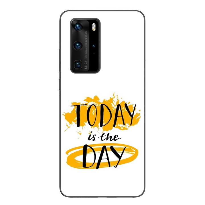 Калъф, съвместим с Huawei P40 Pro Silicone Gel Tpu модел Съобщение Today Is The Day