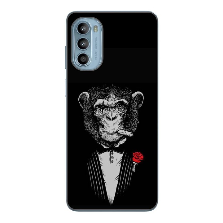 Husa compatibila cu Motorola Moto G52 Silicon Gel Tpu Model Cigar Monkey