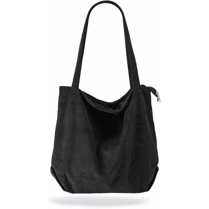 Női nagy kordtáska, Jormftte, 24x17x4cm, cipzárral, strandra, munkába, utazáshoz, vásárláshoz.