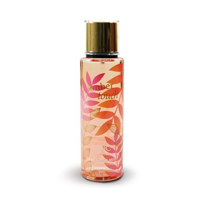 Amber Touch illatosított testpermet, AQC, 200 ml, narancs és vanília jegyekkel