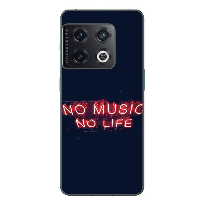 Калъф, съвместим с модел OnePlus 10 Pro Silicon Gel Tpu No Music No Life