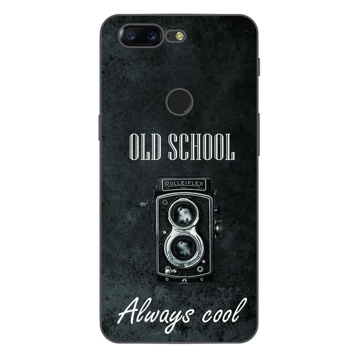 Husa compatibila cu OnePlus 5T Silicon Gel Tpu Model Retro Camera
