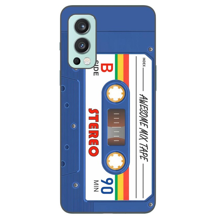 Калъф, съвместим с OnePlus Nord 2 Silicon Gel Tpu Case Vintage Mix Tape Model