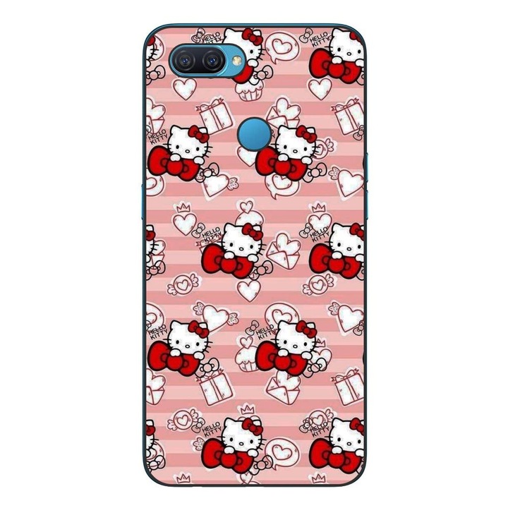 Капак, съвместим с Oppo A12 Silicon Gel Tpu модел Hello Kitty Pink Pattern