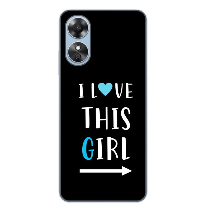Покритие, съвместимо с Realme C33 Silicone Gel Tpu Couples Model I love This Girl