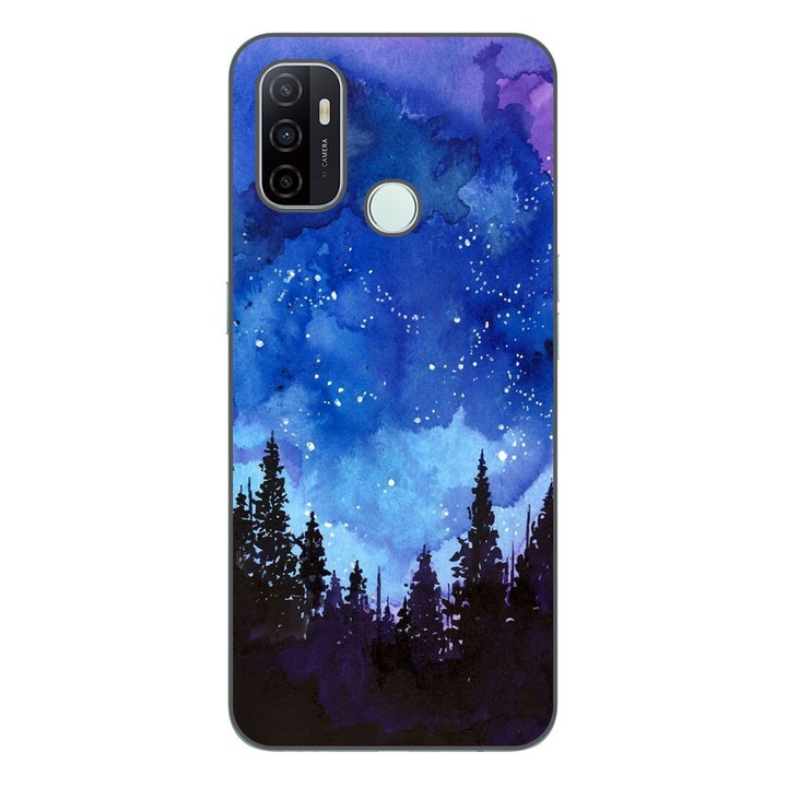 Husa compatibila cu Oppo A53 Silicon Gel Tpu Model Night Forest