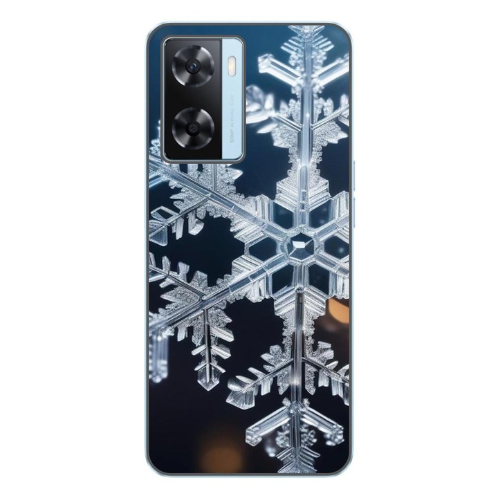 Husa compatibila cu Oppo A57s Silicon Gel Tpu Model Big Snowflake