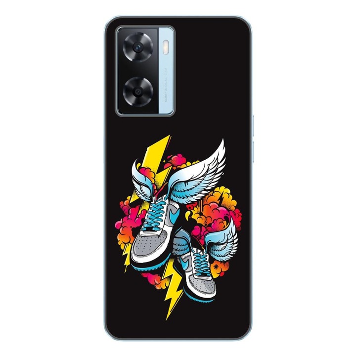 Husa compatibila cu Oppo A57s Silicon Gel Tpu Model Fashion Sneakers