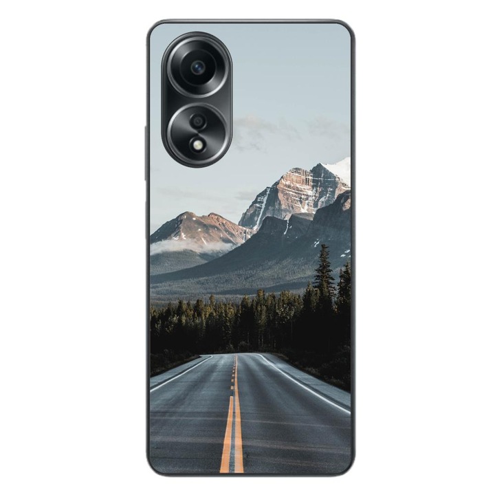 Husa compatibila cu Oppo A58 4G Silicon Gel Tpu Model Mountain Road