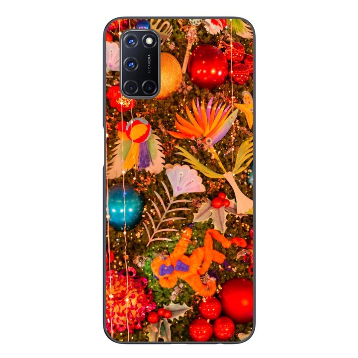 Husa compatibila cu Oppo A72 Silicon Gel Tpu Model Craciun Decor Brad Vintage