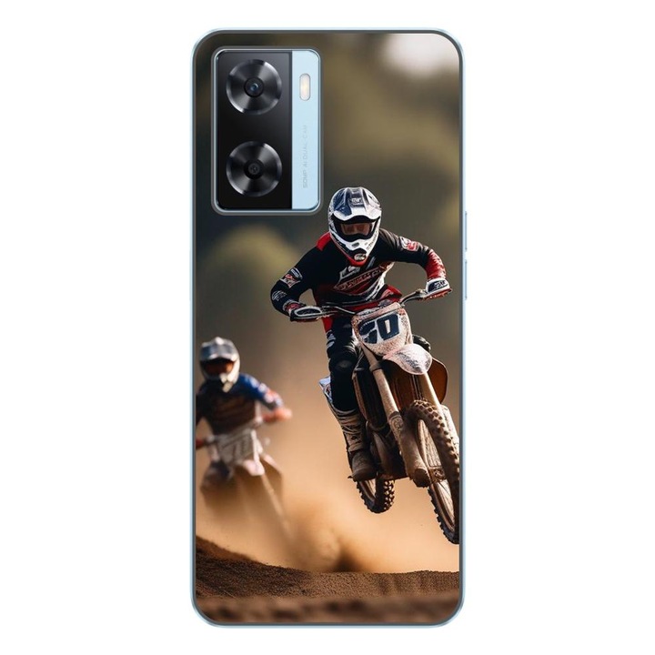 Husa compatibila cu Oppo A57s Silicon Gel Tpu Model Motocross