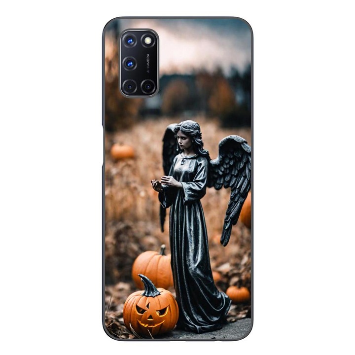 Husa compatibila cu Oppo A72 Silicon Gel Tpu Model Halloween Dovleacul Ingerului