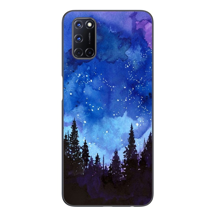 Husa compatibila cu Oppo A72 Silicon Gel Tpu Model Night Forest