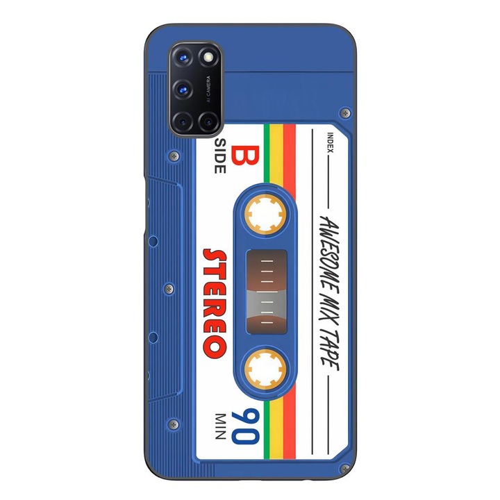 Husa compatibila cu Oppo A72 Silicon Gel Tpu Model Caseta Vintage Mix Tape