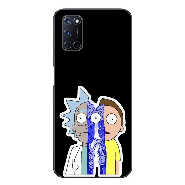 Husa compatibila cu Oppo A72 Silicon Gel Tpu Model Rick And Morty Connected