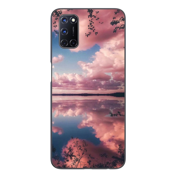 Husa compatibila cu Oppo A72 Silicon Gel Tpu Model Pink Clouds