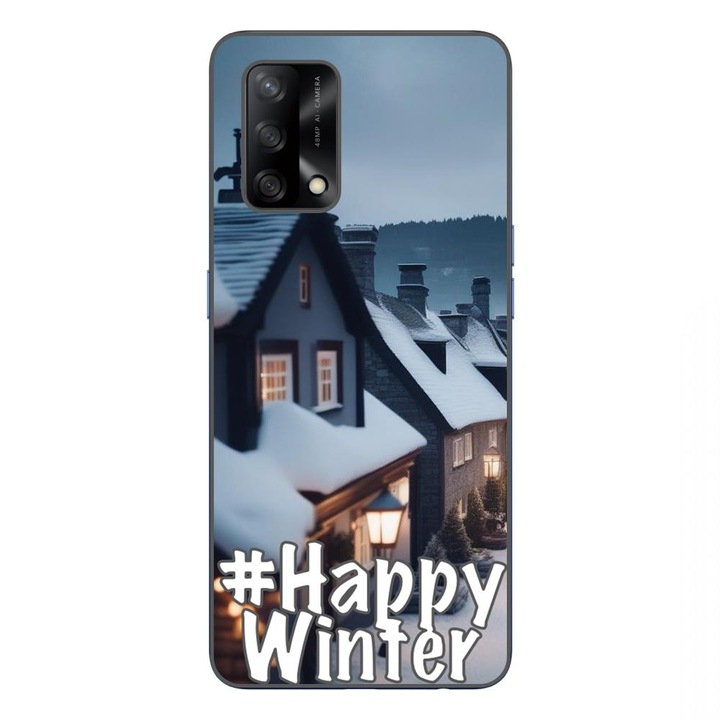 Husa compatibila cu Oppo A74 4G Silicon Gel Tpu Model Happy Winter
