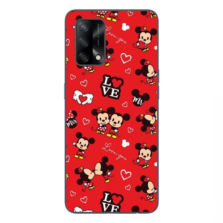 Husa compatibila cu Oppo A74 4G Silicon Gel Tpu Model Mickey Love Pattern Rosie
