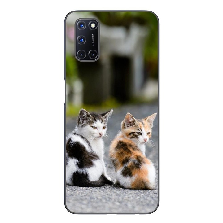 Husa compatibila cu Oppo A72 Silicon Gel Tpu Model Kitties