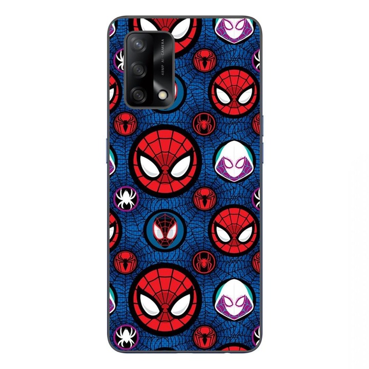 Husa compatibila cu Oppo A74 4G Silicon Gel Tpu Model Spiderman Face Pattern