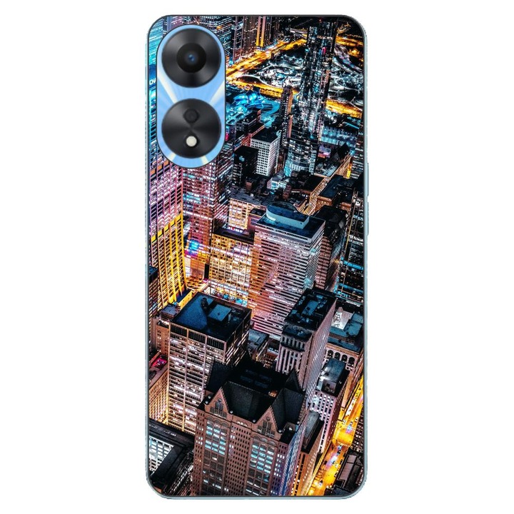 Husa compatibila cu Oppo A78 4G (CPH2565) Silicon Gel Tpu Model Night City