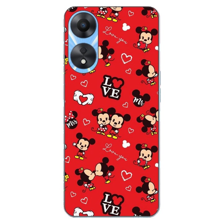 Husa compatibila cu Oppo A78 5G (CPH2483) Silicon Gel Tpu Model Mickey Love Pattern Rosie