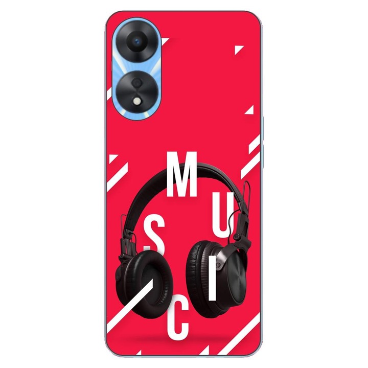 Husa compatibila cu Oppo A78 4G (CPH2565) Silicon Gel Tpu Model Music Headphones