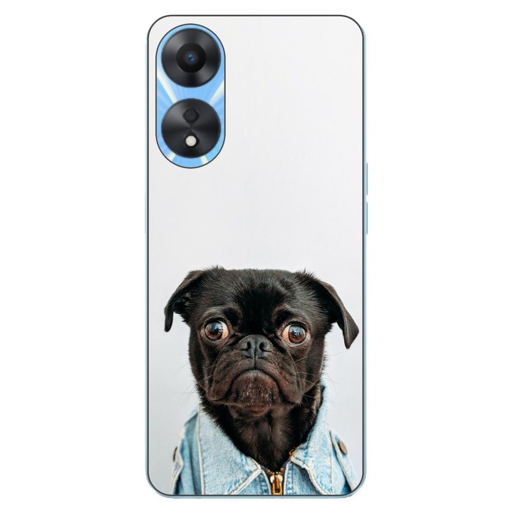 Husa compatibila cu Oppo A78 4G (CPH2565) Silicon Gel Tpu Model Pug Fashion