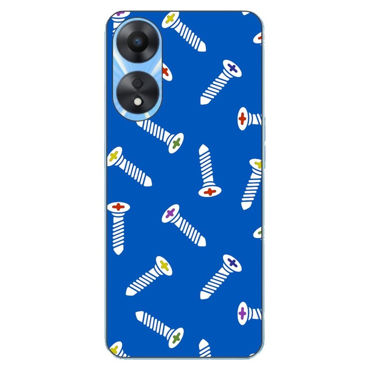 Husa compatibila cu Oppo A78 4G (CPH2565) Silicon Gel Tpu Model Screws Pattern