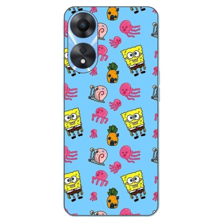 Husa compatibila cu Oppo A78 4G (CPH2565) Silicon Gel Tpu Model Spongebob Pattern