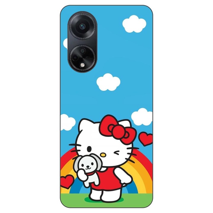 Капак, съвместим с модел Oppo A98 5G Silicon Gel Tpu Hello Kitty Rainbow