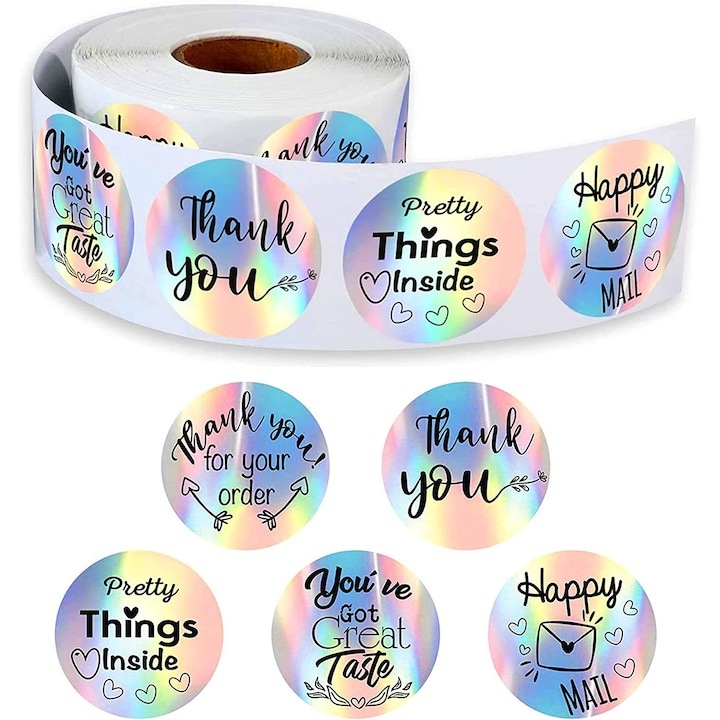 Rola etichete autocolante, diverse modele, 500 etichete