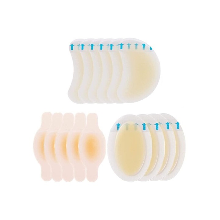 Plasturi mari pentru basici, Hydra-Guard Technology, din gel transparent, rezistent la apa, 15 bucati