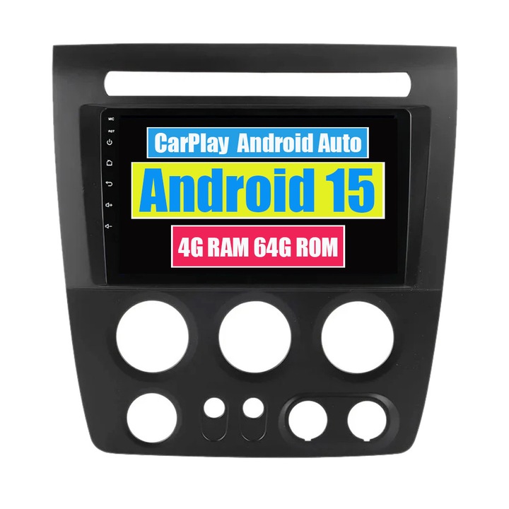 Navigatie GPS pentru Hummer H3 1 2005-2010 CarPlay Android Auto Stereo Radio Bluetooth 4GB RAM, 64GB ROM