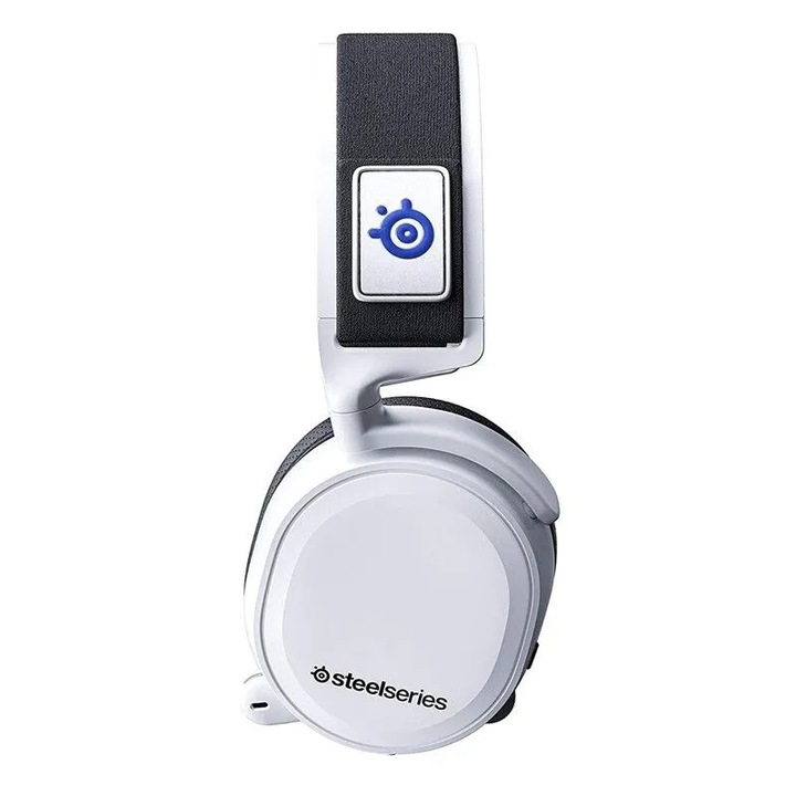 SteelSeries Arctis 7P Безжични слушалки за игри, DTS 7.1 съраунд звук, микрофон ClearCast, 24 часа автономност, бели, съвместими PC/PS/Mac/Mobile