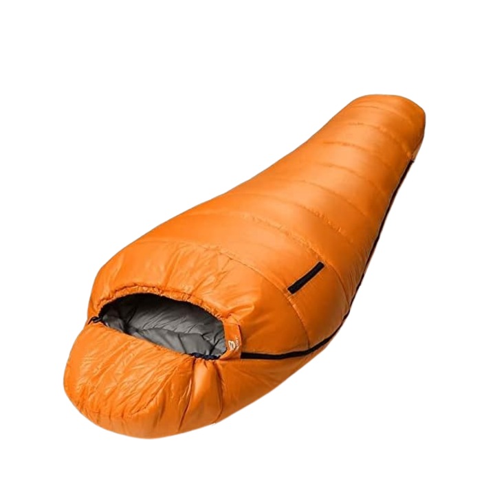 Спален чувал Bessport, тип мумия, 4 сезона, за възрастни и деца, лек, топъл и може да се пере, за туризъм, пътуване и дейности на открито, оранжев, 85 х 210 см