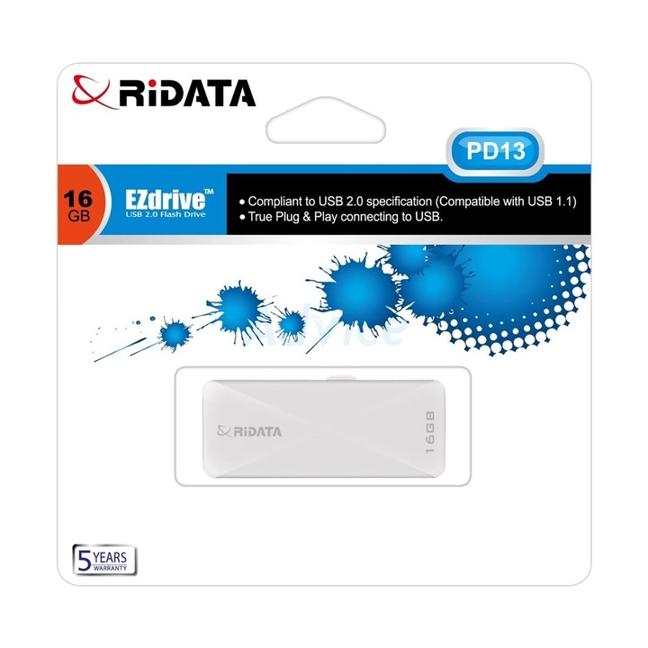 Memorie USB 2, 0, 16GB, RiDATA Taiwan, model PD13, alb