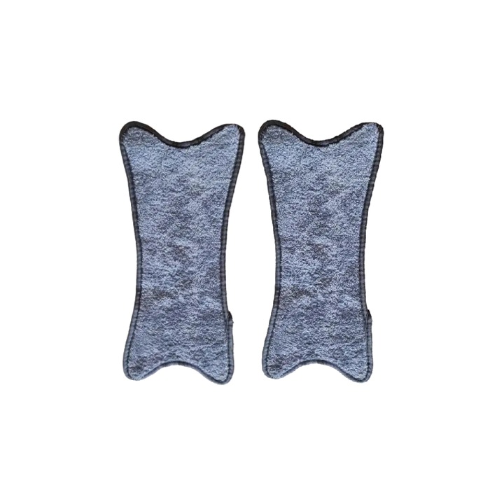 Set 2 x Rezerva din Microfibra pentru Mop Plat X Bigshot, Utilizare Umeda si Uscata, Dimensiuni 35 x 15 cm, Gri