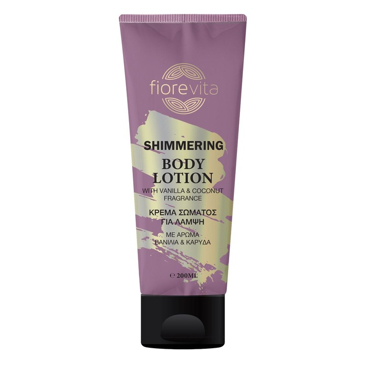 Vanília és kókusz illatú testápoló krém a ragyogásért 200ml Fiorevita