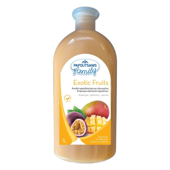 Gel de dus Papoutsanis fructe exotice 1L